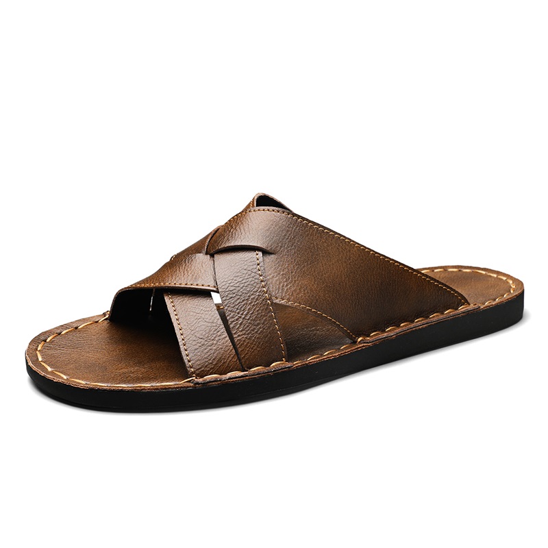 Fashion Genuine Leather Men Sl - đánh giá và giá Flip Flop Leather Men