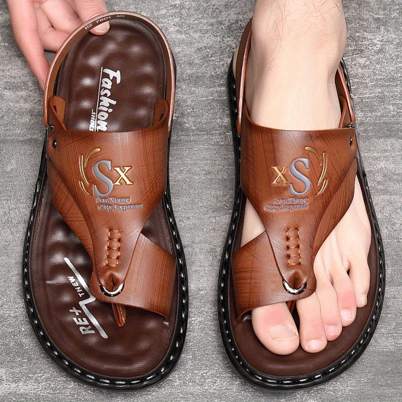 Men's Leather Flip Flops Sanda - đánh giá và giá Flip Flop Leather Men