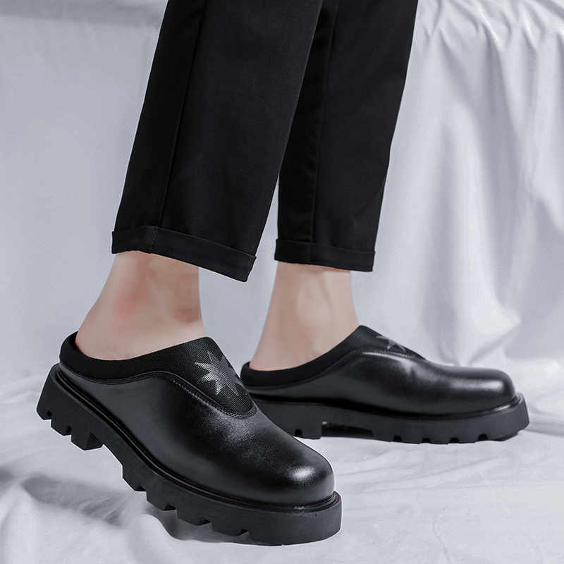 Platform Half Shoes for Men Mu - đánh giá và giá Flip Flop Leather Men