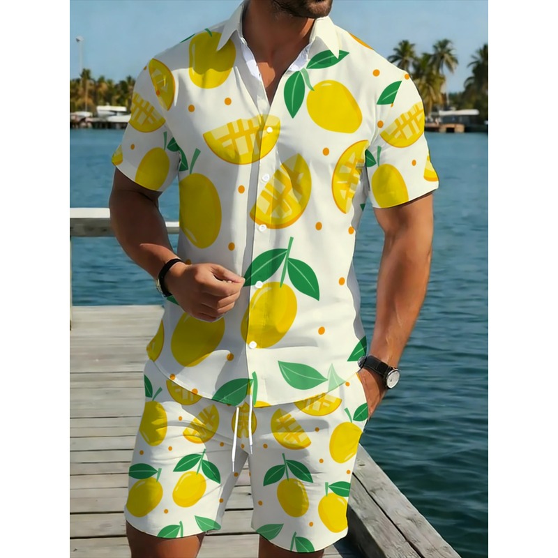 Men Linen Print Short Sleeve S - đánh giá và giá Short Linen Drawstring