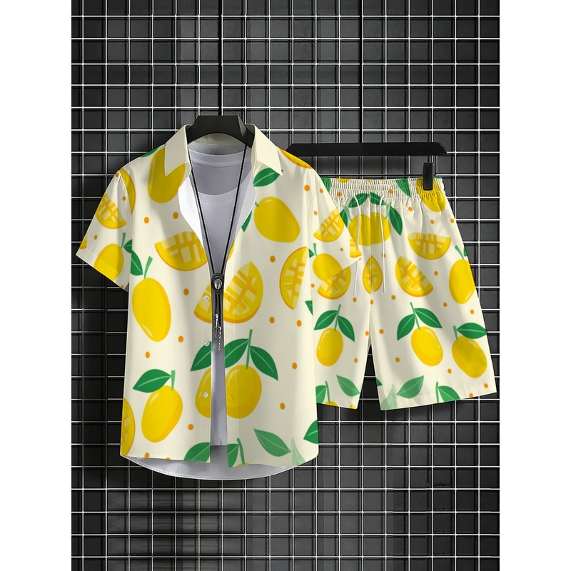 Men Linen Print Short Sleeve S - đánh giá và giá Short Linen Drawstring