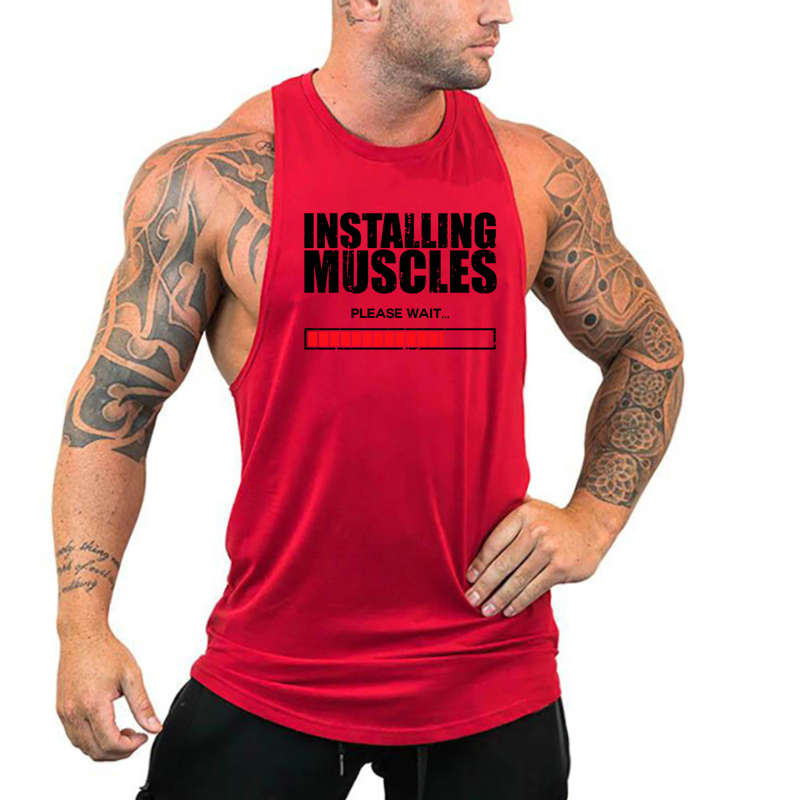 Installing Muscles Please Wait - đánh giá và giá Tank Top Muscle