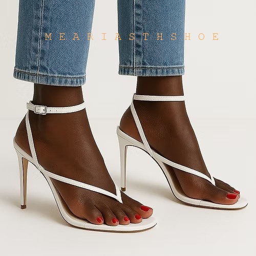 Beige Black Cross Straps Flip- - đánh giá và giá Casual Sandal Leather