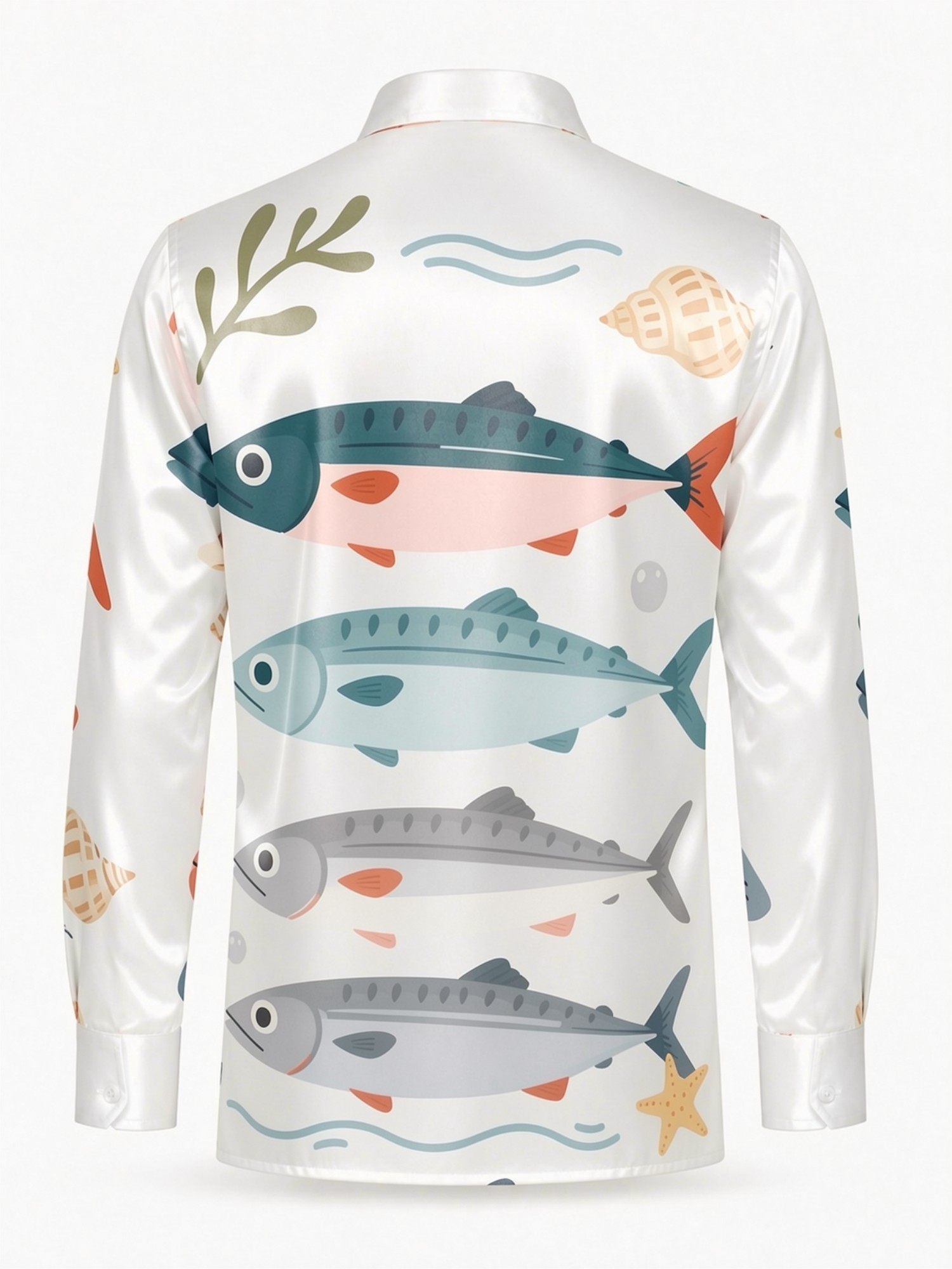 Mens Luxury Satin Long Sleeve  - đánh giá và giá Resort Shirt Floral